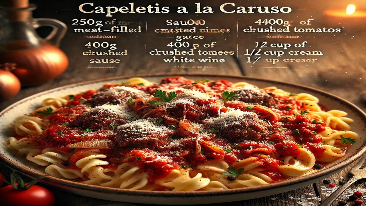 Capeletis a la Caruso