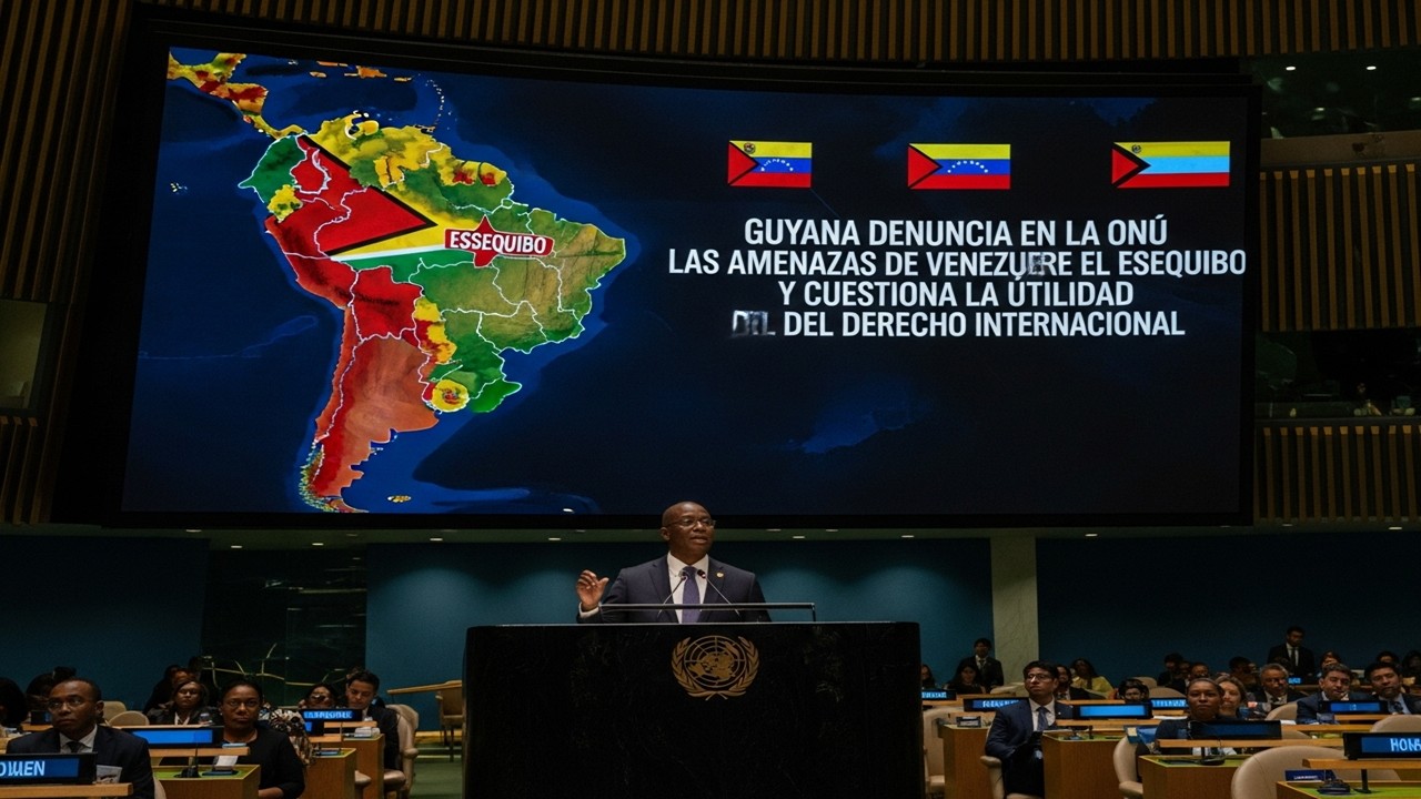 Guyana denuncia en la ONU las amenazas de Venezuela sobre el Esequibo y cuestiona la utilidad del Derecho Internacional