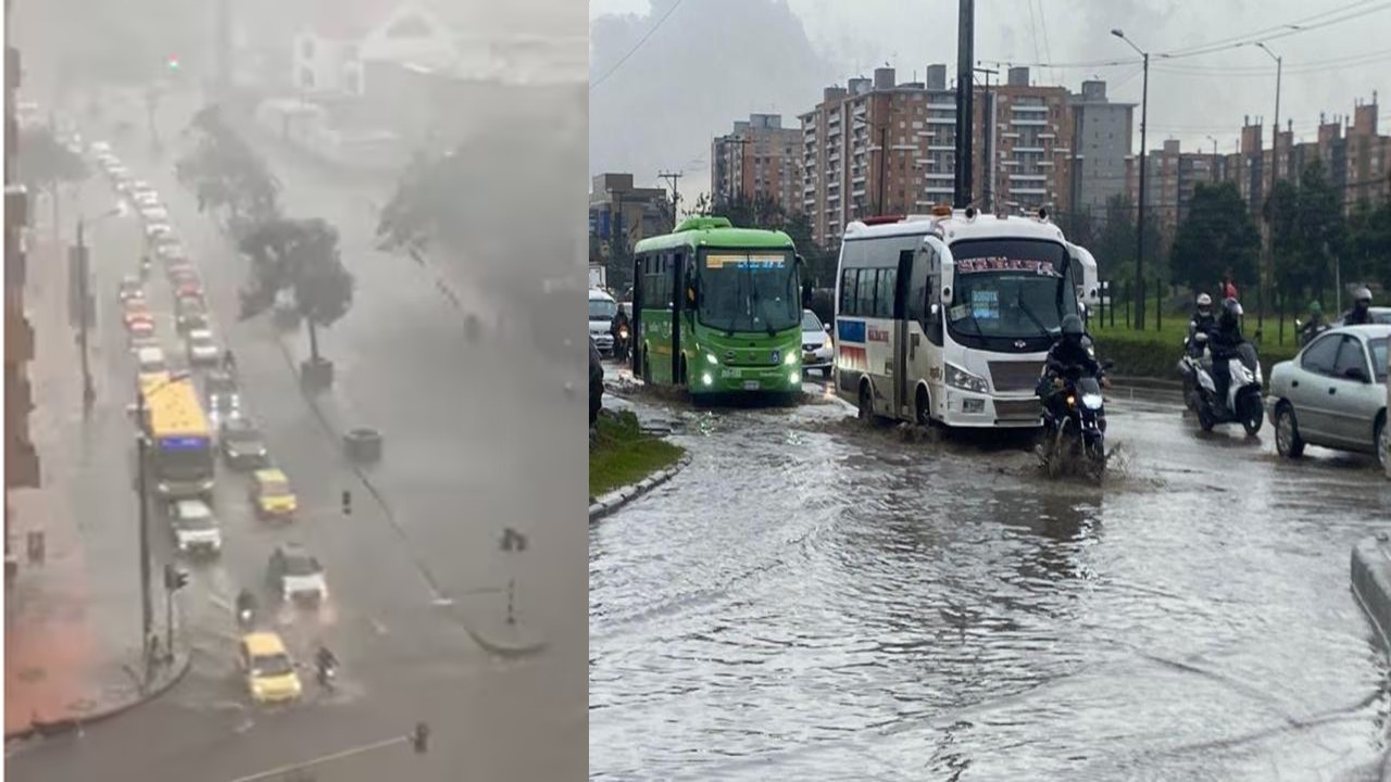 Caos vial y alerta hidrológica en Bogotá