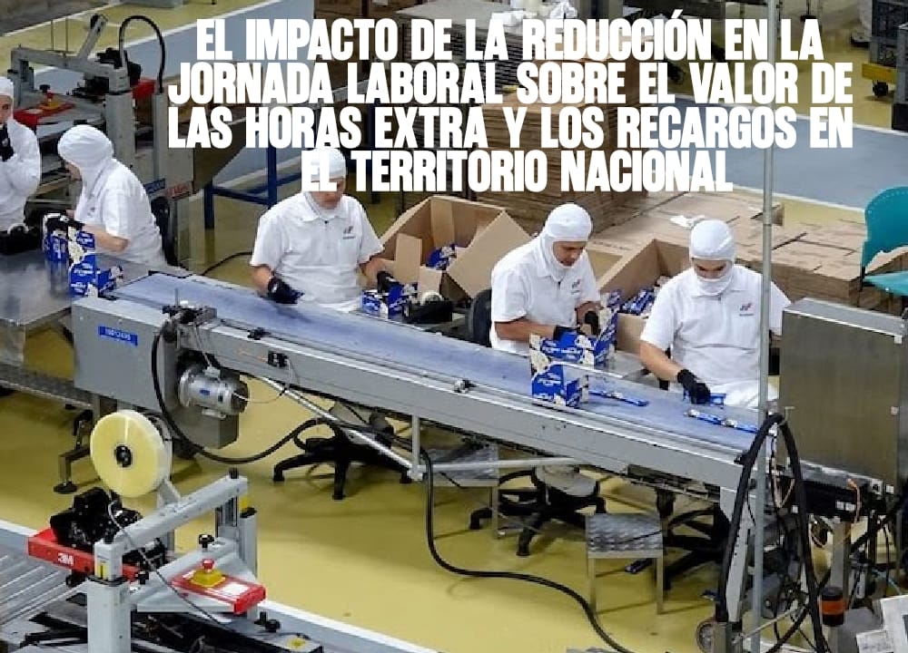 El impacto de la reducción en la jornada laboral sobre el valor de las horas extra y los recargos en el territorio nacional