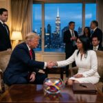 Donald Trump y Delcy Rodríguez