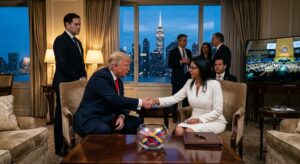 Donald Trump y Delcy Rodríguez