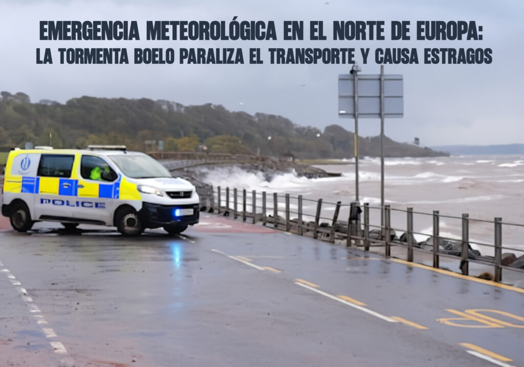 Emergencia meteorológica en el norte de Europa la tormenta Boelo paraliza el transporte y causa estragos