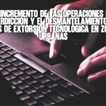 ​El incremento de las operaciones de interdicción y el desmantelamiento de redes de extorsión tecnológica en zonas urbanas